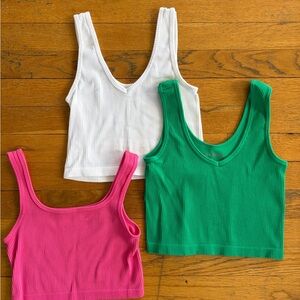 Suzette Collection and Ocean Drive Ribbed Cropped Tank Trio